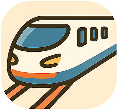 Train icon for transport in Japan